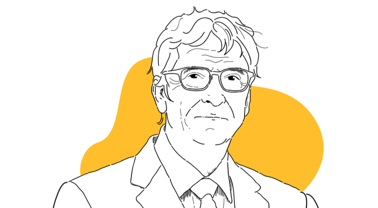 action microsoft illustration vecteur bill gates