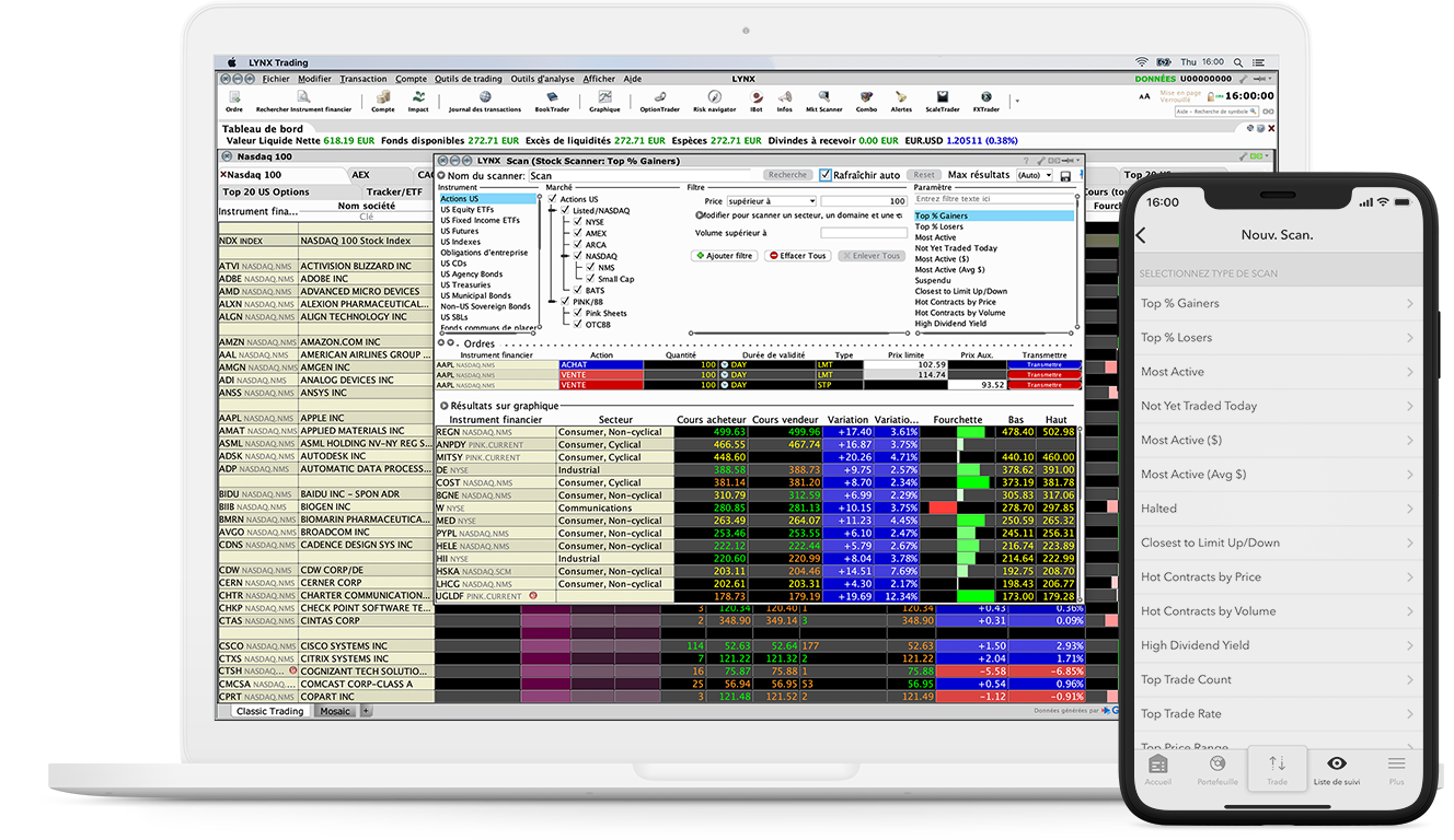 MarktScanner : un outil unique pour un aperçu de toute les actions MarktScanner : un outil unique pour un aperçu de toute les actions